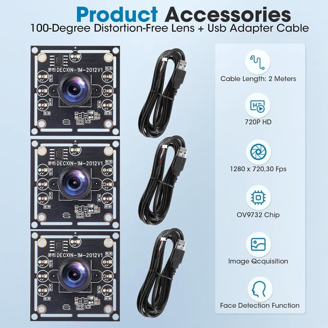 Detalle de OV9732 Kameramodul 3er Set USB Kamera 1280x720