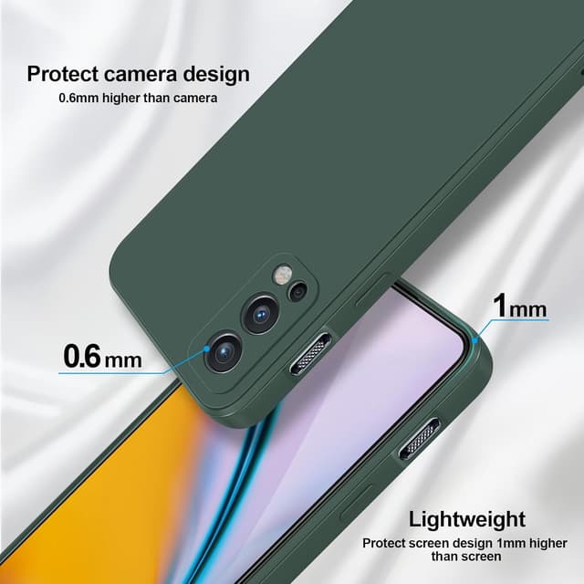 Detalle de GiiYoon Hülle für OnePlus Nord 2 – Liquid-Silicone Case mit Rundumschutz (grün)