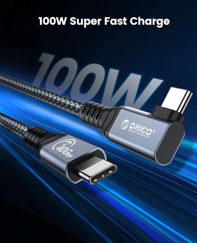 Detalle 2 de ORICO Thunderbolt 4 Cable 40Gbps 8K@60Hz 100W, 2M