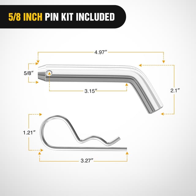 Detalle de Nilight Trailer Hitch Ball Mount with 2-5/16-Inch Trailer Ball, 2-Inch Drop, 5/8-Inch Pin Clip (up to 7,500 lbs)