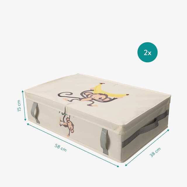 Thumbnail 5 de Navaris Unterbett Aufbewahrungsbox 58x38x15 cm 2er Set