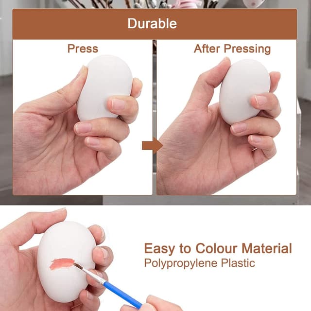 Detalle 2 de IDEALHOUSE 130pcs Easter Eggs Decoration Foam Stickers Set (paintable hanging eggs)