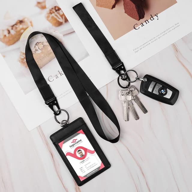 Detalle de Vicloon cordino da collo con stampe retro e clip metallica