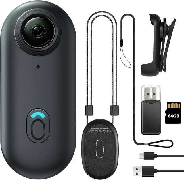 Detalle de Meoilkolnm Mini Body Camera (Thumb-Sized) with 64GB, Magnetic Wearable Action Cam