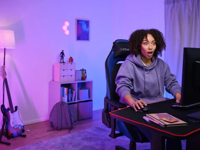 Thumbnail 7 de Trust GXT 714 Ruya Gaming-Stuhl Blau – verstellbar für längere Sessions