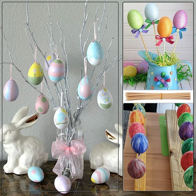 Detalle de IDEALHOUSE 130pcs Easter Eggs Decoration Foam Stickers Set (paintable hanging eggs)