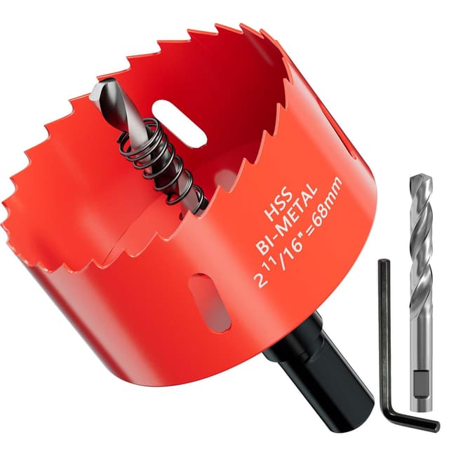 Detalle de GARHWAL 68mm Bi-Metal Hole Saw Set for Wood, Metal & Wall Work