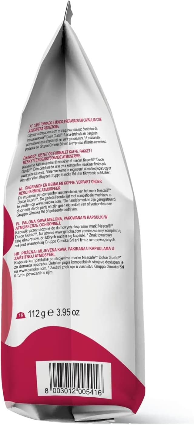 Detalle de Gimoka capsule compatibili con Nescafé Dolce Gusto, gusto intenso (64 capsule totali) • Intensità 11