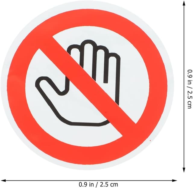Detalle de Ciieeo "Do Not Touch" Stickers 10-Pack (0.98 inch) self-adhesive warning labels for machinery safety