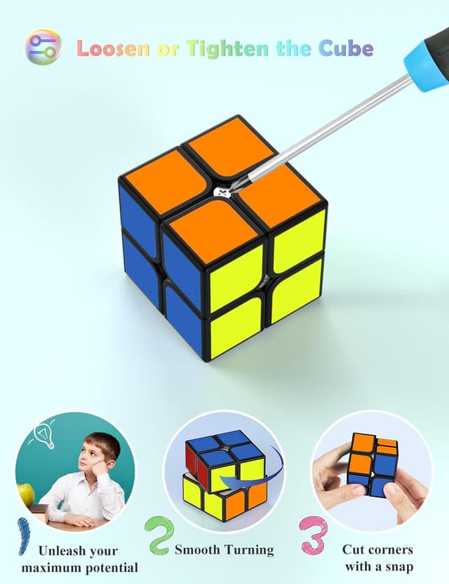 Thumbnail 4 de ROXENDA Cubo di Velocità 2x2 Speed Cube 2x2x2