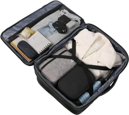 Detalle de MATEIN Mochila de cabina expandible para avión 50x35x20 cm (40 L) negra