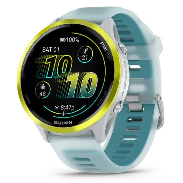 Detalle de Garmin Forerunner 570 47 mm blanco/amarillo smartwatch unisex para running (reacondicionado casi a estrenar)