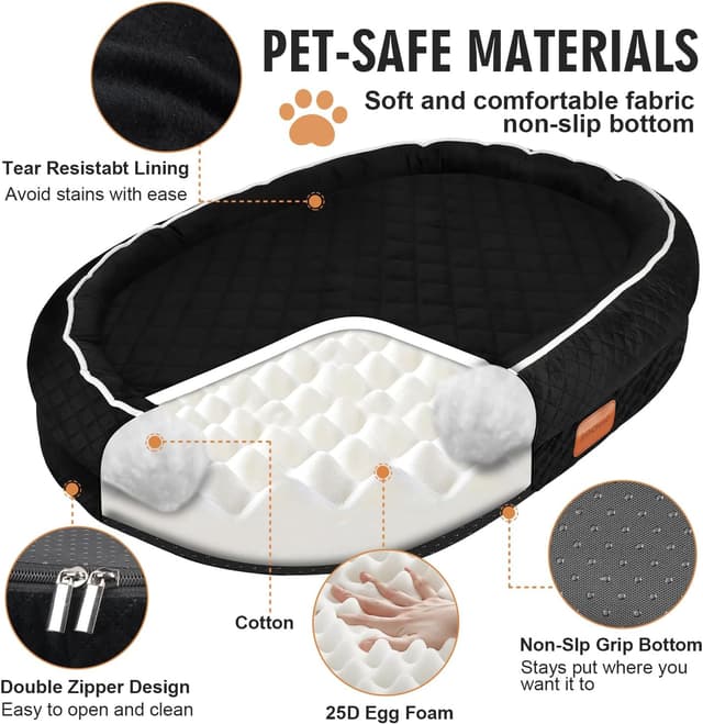 Thumbnail 2 de Egg-Shaped Memory Foam Dog Bed XL