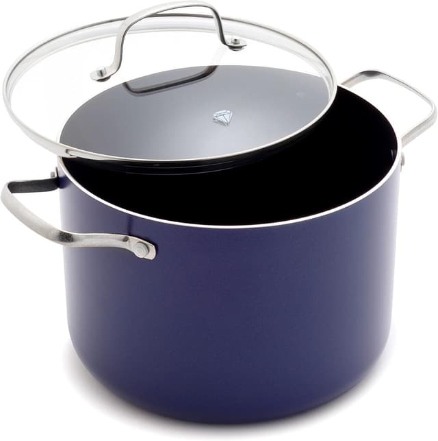 Imagen de Blue Diamond 8QT Nonstick Stockpot with Glass Lid 🍲 en OfertitasTOP