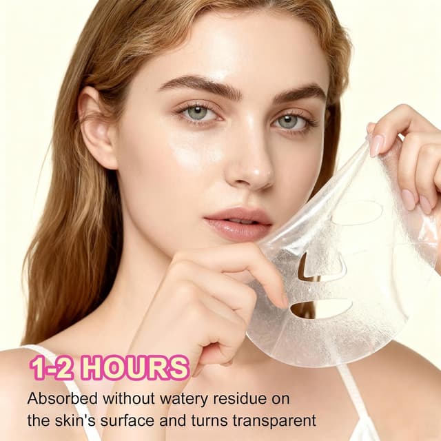 Detalle de Bio-Kollagen-Maske (5 Stück) – Tiefenfeuchtigkeitsmaske für die Nacht mit Anti-Aging-Fokus