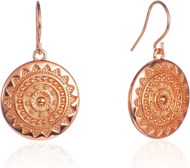 Thumbnail 6 de ZAVANA Graziosi orecchini pendenti mandala tondi in stile boho chic