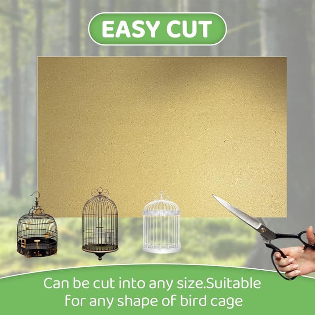 Detalle 2 de JVHLOV Gravel Liner Paper for Bird Cage (13 x 10 inches) for Parakeets, Cockatiels, Canaries & Finches