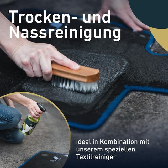 Detalle de Aurum-Performance® Textilbürste für Auto & Polster gegen Schmutz, Flecken und Tierhaare