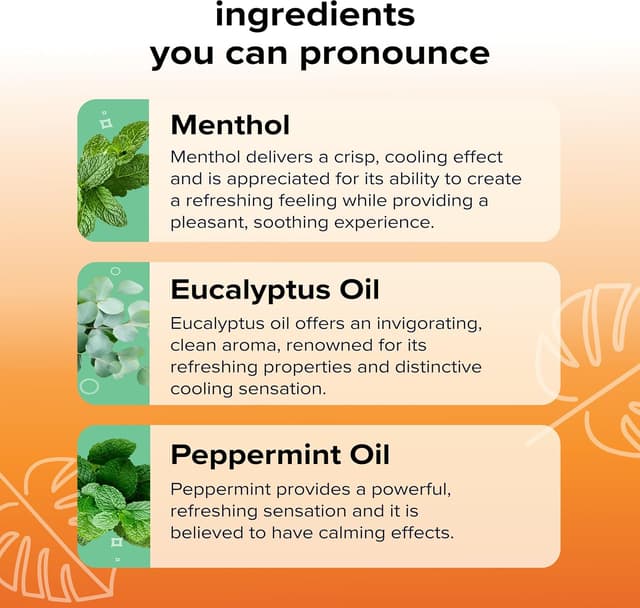 Detalle de BoomBoom Nasal Stick (Vapor Flow Technology) Essential Oils + Menthol Inhaler — Mint, Wintermint, Tropical, Spearmint