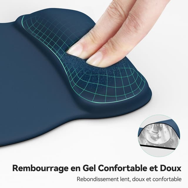 Thumbnail 1 de TECKNET Tapis souris ergonomique Gel Bleu