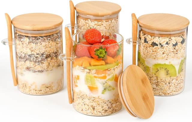 Thumbnail 6 de Overnight Oats Containers 18oz, 4-Pack 🥣