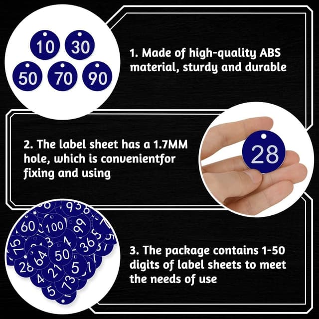 Detalle 2 de OFFCUP Portachiavi Numerati 1-100 3,5 cm 🔑