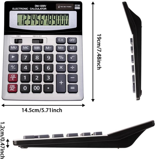 Detalle 2 de YEBMoo YE1200v 12‑Digit Calculator