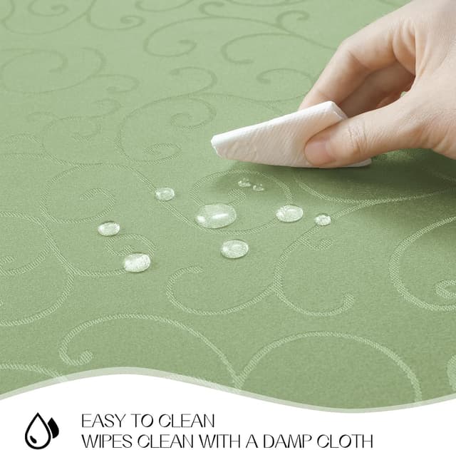 Detalle de Romanstile tovaglia verde salvia 240x140