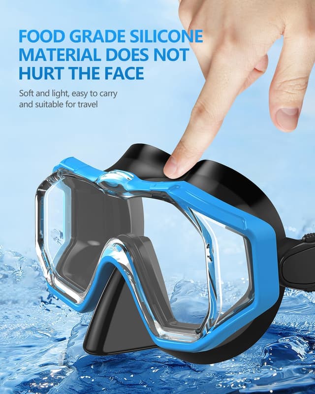 Detalle 2 de WSTOO Adults Swim Goggles with Nose Cover (3-Lens, Anti-Fog, Leak-Proof) for Youth & Adults