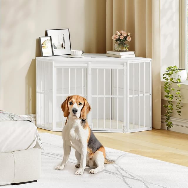 Thumbnail 3 de Hzuaneri DFC85903W Eck-Hundekäfig 107 cm