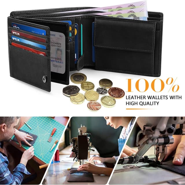 Detalle 2 de HOCRES Wallets RFID blocking slim wallet 15-card
