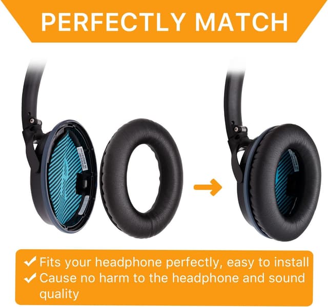 Detalle 2 de YOCOWOCO QC35 replacement ear pads for Bose