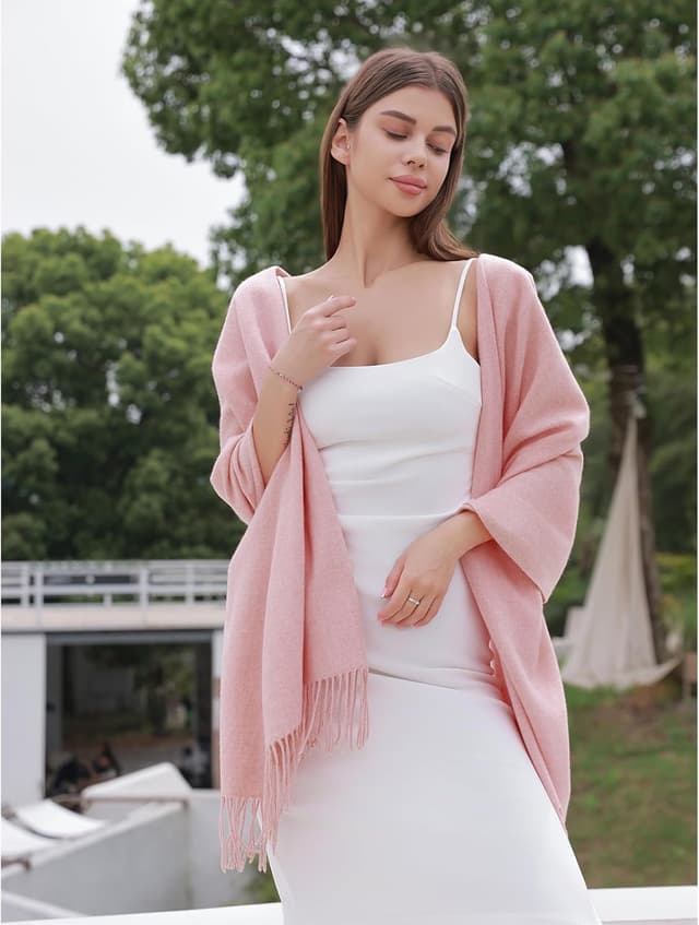 Detalle de RIIQIICHY Women’s Pashmina-Style Scarf Shawl Wrap (Soft, Warm, Large Size)