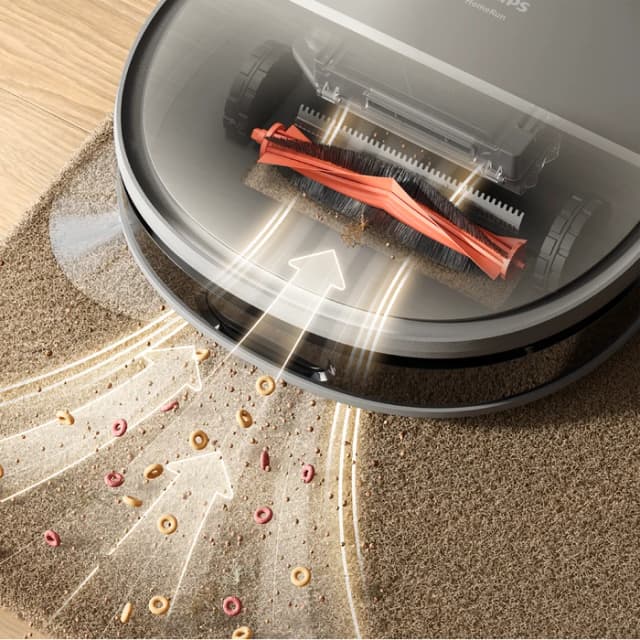 Detalle de Philips HomeRun 9000 Series XU9100/10 Saug- und Wischroboter mit selbstreinigender Wischbürste