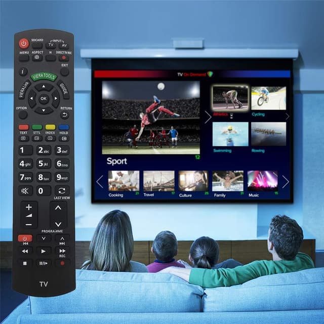 Detalle 2 de Replacement N2QAYB000487 Panasonic TV Remote Control (No setup needed) for Viera Smart TVs