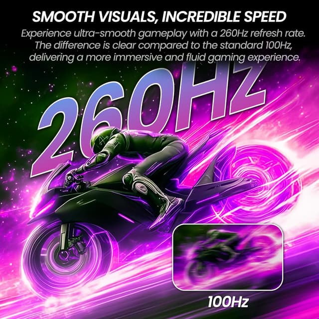 Detalle de CRUA 27-inch curved gaming monitor 260Hz