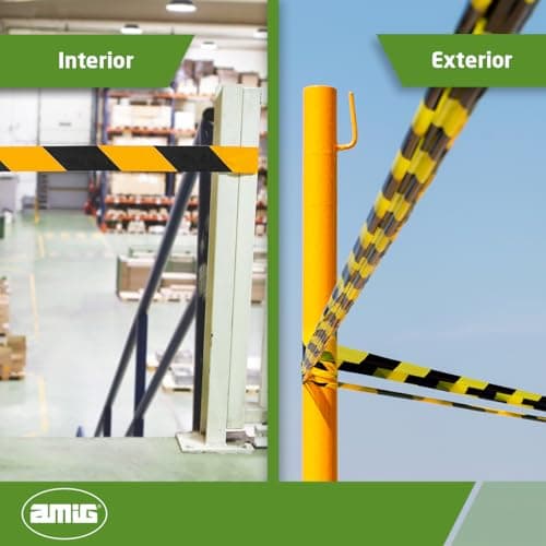 Detalle 2 de Amig - Cinta de Balizaje LDPE 200 m Amarillo y Negro ⚠