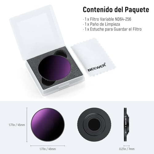 Thumbnail 8 de NEEWER Filtro ND Variable ND64–256 6–8 paradas