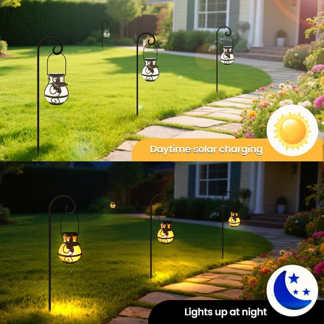 Detalle de Solar Dancing Flame Lanterns 2 Pack