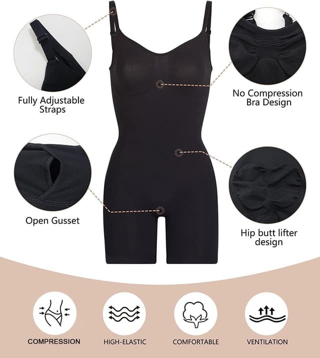 Detalle de SHAPERX Shapewear Bodysuit for Women