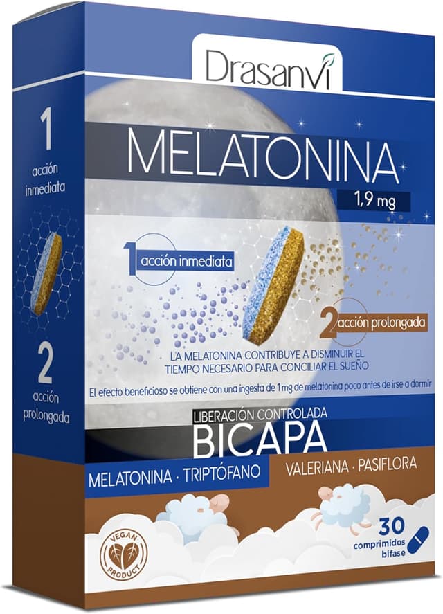 Imagen de Melatonina Bicapa Retard 1,9 mg Drasanvi en OfertitasTOP