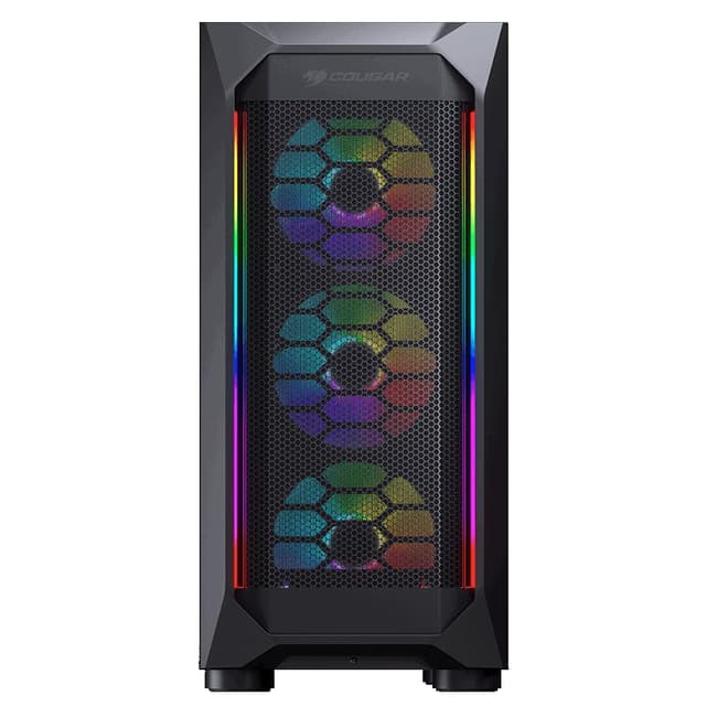Detalle de Cougar MX410 Mesh-G RGB: Caja Templada con USB 3.1 🖥