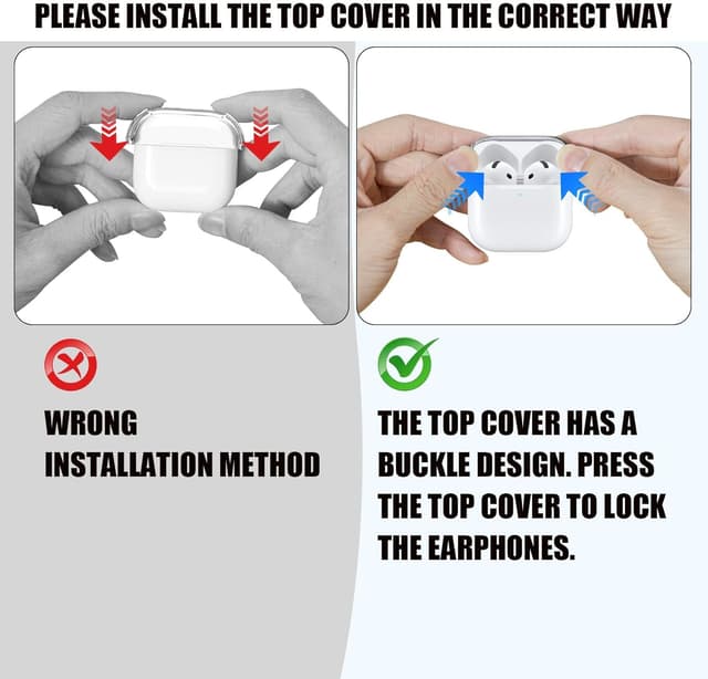 Thumbnail 6 de Teyomi Funda transparente para AirPods Pro 3