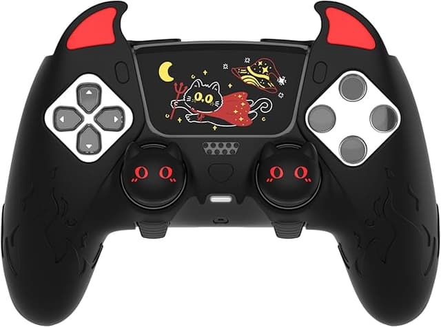 Imagen de PlayVital Funda de Silicona Cute Demon para PS5 DualSense en OfertitasTOP