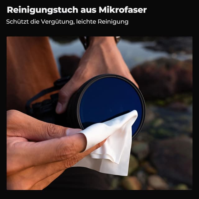 Detalle de K&F CONCEPT Filter 55 mm CPL Polarisationsfilter (Nano-Klear) – reduziert Blendung und Reflexionen