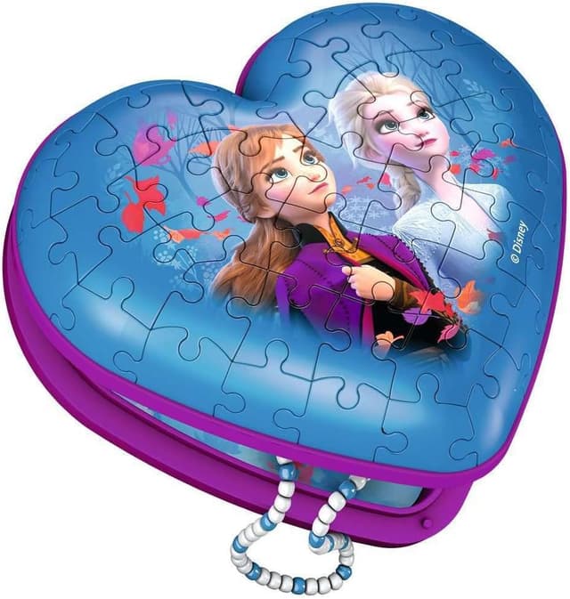 Detalle 2 de Herzschatulle Frozen 2 – Puzzle 3D lumineux en forme de cœur (54 pièces)