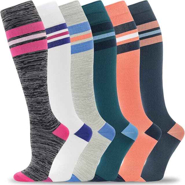 Thumbnail 5 de fenglaoda Compression Socks 20-30mmHg 6 Pairs