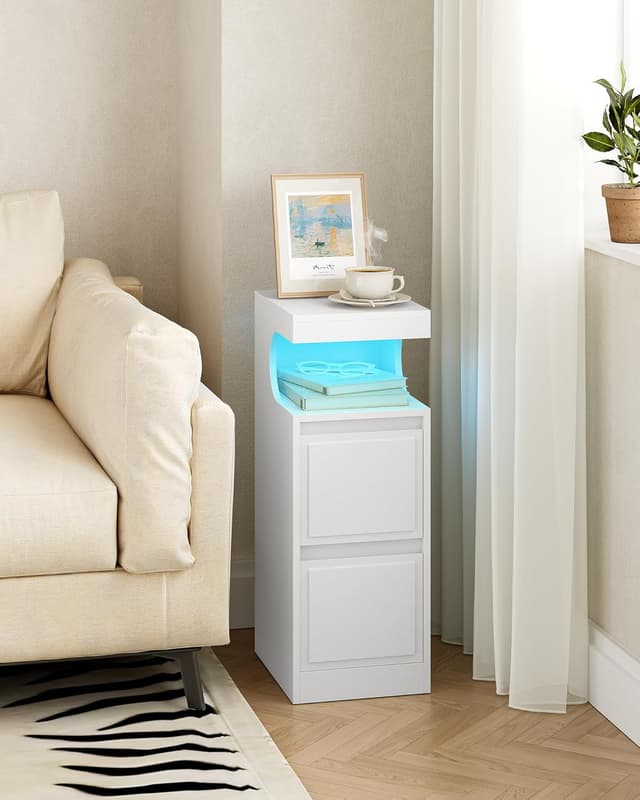 Detalle de Hzuaneri table de chevet, 2 unités, LED