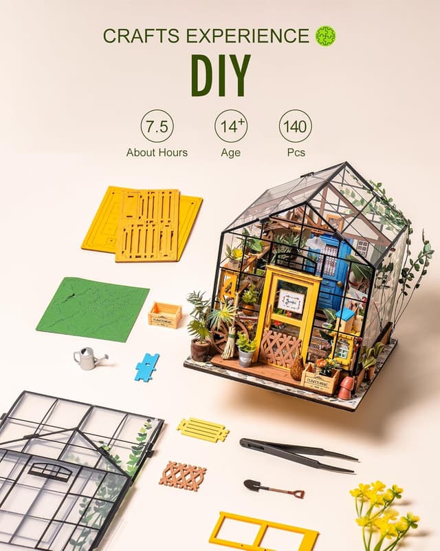 Thumbnail 6 de Rolife Casey Mini Greenhouse Dollhouse Kit 🏠