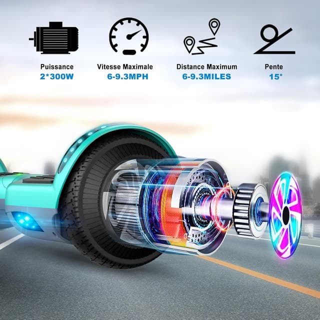 Thumbnail 3 de SISGAD Hoverboard 6,5 pouces 300W